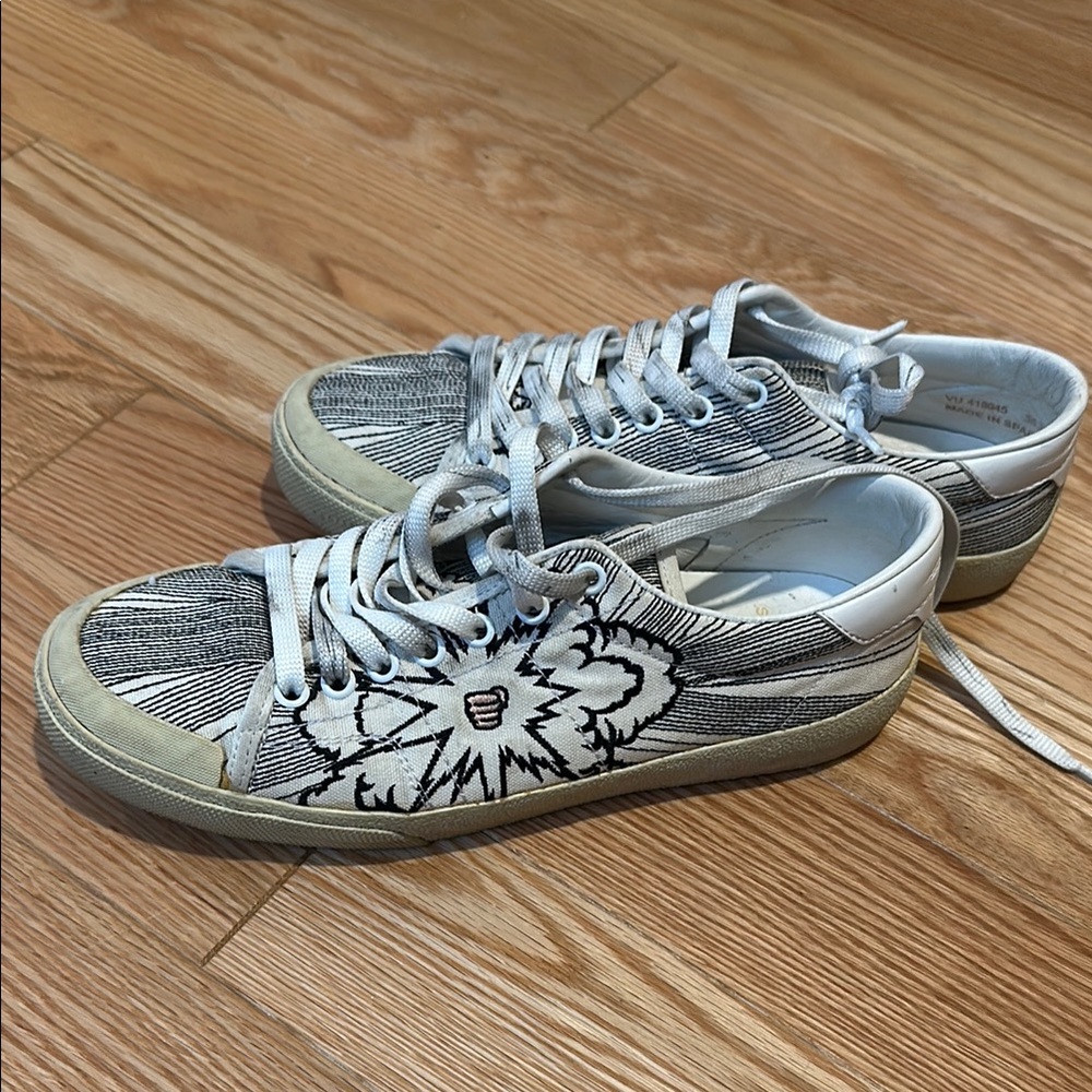 Saint Laurent Comic Print Sneakers.